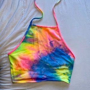 tie dye halter top